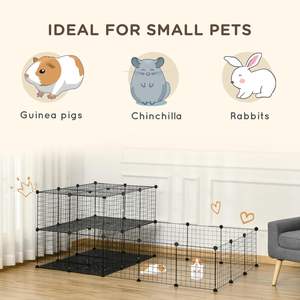 <span class=keywords><strong>Prix</strong></span> de gros d'usine, vente chaude, cages pratiques pour animaux de compagnie, clôture avec parc à jeux portable en métal pour lapins, cochons d'Inde, chinchillas - Product Image 4