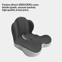 Coussin de siège ergonomique en mousse à mémoire de forme avec support dorsal pour chaise de bureau, siège de voiture, soulagement de la douleur, correcteur de posture orthopédique