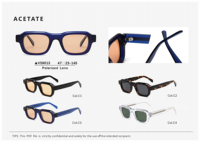 Lunettes de soleil carrées classiques rétro en acétate épais avec logo personnalisé pour hommes et femmes, lunettes de soleil de marque de luxe vintage à monture épaisse