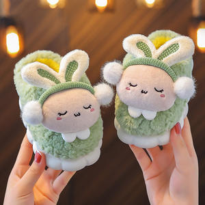 Women's Canvas Cotton Fluffy Cute Puppy-pattern Winter Warm Eco-friendly Slip-resistant Plastic-soled Plush Evergreen Outdoor - Product Image 2