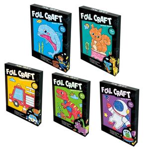 Livre d'autocollants artistiques magiques pour enfants 2-en-1 : <span class=keywords><strong>Kit</strong></span> de coloriage et de loisirs créatifs avec feuille d'aluminium, Ensemble d'activités créatives DIY de coloriage et de peinture artistique éblouissante avec feuille d'aluminium - Product Image 6