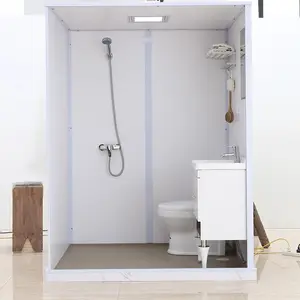 Hotel Project Integral Shower Room Curved Fan Partition Glass Sliding Door Shower Room Bathroom WCindian style wc toilet