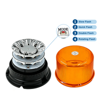 Nouvelle lampe de signalisation LED ambre à haute réflectivité 24W 12-24V, IP67, résistante aux vibrations, base à ventouse, installation pour véhicules lourds