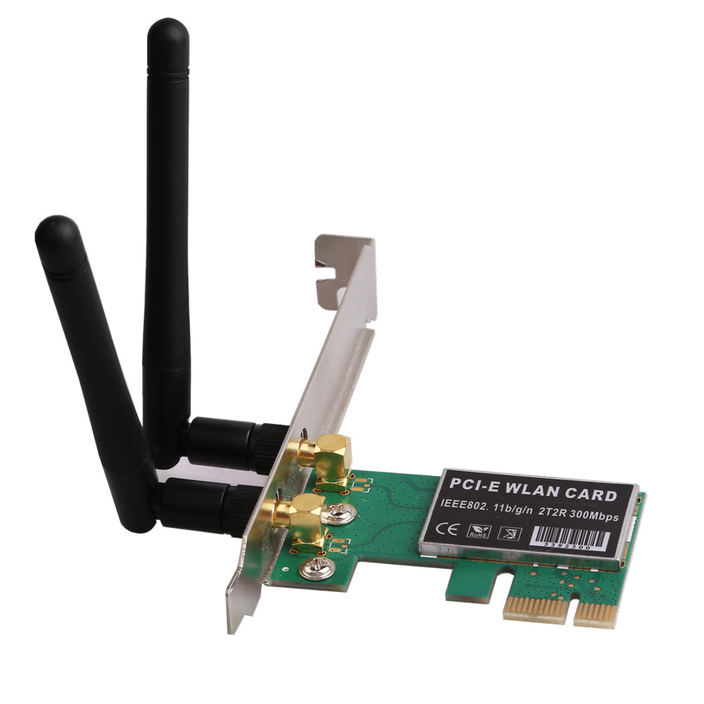 Pci-e de la tarjeta de red inalámbrica 300M wifi inalámbrico receptor escritorio construido-en la tarjeta pcie 2T2R pci-e adaptador