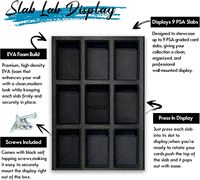 Support d'affichage de cartes personnalisé avec doublure en fibre de carbone EVA, mural, pour cartes gradées PSA/BGS