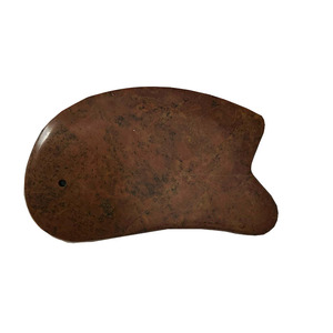 Massaggiatore <span class=keywords><strong>Viso</strong></span> Portatile in Giada Rossa Naturale al 100% con Logo Personalizzato e Funzione Musicale per Applicazione sul Corpo - Product Image 4