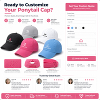 Gorra de Béisbol Deportiva de Secado Rápido Personalizada con Logotipo, Gorra de Cola de Caballo Cruzada de Alta Calidad