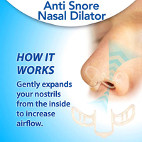 Dilatateur nasal en silicone anti-ronflement et pince nasale pour une respiration facile et un sommeil amélioré