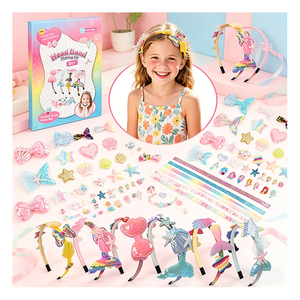 Kit de Création de Bandeaux Tendance pour Filles : Couronne Sirène Étoile, Rubans en Satin, Strass – Pack Cadeau Artisanat de Fêtes Jouet - Product Image 1