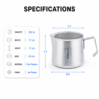 Tasse à café en titane pur, tasse à eau isolée, poignée anti-brûlure, tasse à thé de bureau, vaisselle