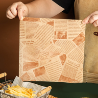 Papier d'emballage pour sandwichs, biscuits, pains à burger, personnalisé avec logo, résistant à la graisse, de qualité alimentaire, biodégradable et recyclable