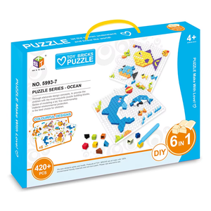 Sıcak satış <span class=keywords><strong>robot</strong></span> serisi bulmaca şekli eşleştirme DIY oyuncaklar çocuk eğlenceli yapı taşı seti oyuncaklar - Product Image 3