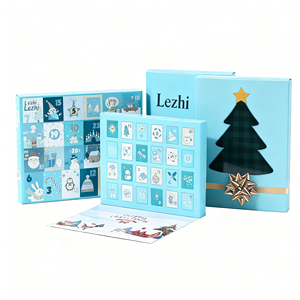 Calendarios de Adviento en blanco 24 piezas caja ciega de Navidad Diy papel misterioso <span class=keywords><strong>Cajas</strong></span> de Regalo <span class=keywords><strong>sorpresa</strong></span> <span class=keywords><strong>para</strong></span> niños niño con bandeja - Product Image 2