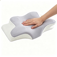 Oreiller orthopédique compressible en mousse à mémoire de forme, pour le cou et le soutien, idéal pour les voyages et le camping