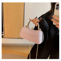 ALC0010 WEEKS Sac à Main Femme Style Nouveauté Tendance Pochettes à Bandoulière Petit Carré Polyester Doublure Cuir pour Soirée