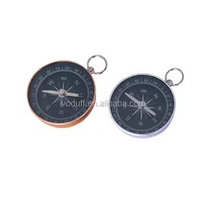 Wholesale Metal Pocket Compass 44mm Aluminum Alloy Compass With Split ring
