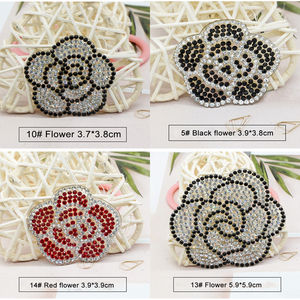 Besi di Patch kedatangan baru berlian imitasi desainer patch hitam topi beruang gaun HATI tengkorak manik-manik bunga Patch untuk pakaian - Product Image 6