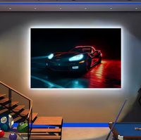 Affiche de voiture LED enseigne au néon image murale de voiture de luxe impression numérique maison chambre garage décoration d'art mural