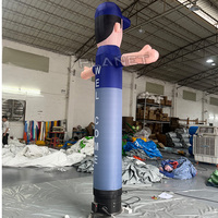 Homme dansant de main de vague de tube de danseur de ciel d'air gonflable personnalisé commercial pour la publicité avec le ventilateur