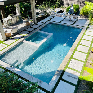 Vườn Thiết Kế Hiện Đại Dài Bơi Hồ Bơi Spa Gia Đình Nước Chơi Vui Vẻ Sợi Thủy Tinh Lớn Hình Chữ Nhật Inground Hồ Bơi Ngoài Trời - Product Image 4