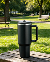Vaso Térmico de Viaje Grande de 40 oz, Tapa Abatible a Prueba de Fugas, Perfecto para Conducir en Auto y Aventuras al Aire Libre