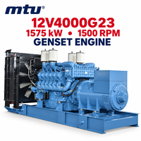 Moteur de groupe électrogène MTU YUCHAI 50HZ 1500RPM 12V4000G23 pour centre de données, centrale électrique de secours V12 57.2L, moteur diesel turbo