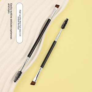 Cepillo de Doble Punta para Cejas, Fibra Sintética, Mango de Plástico, Cabeza Plana Angulada, Herramienta de Maquillaje para Cejas y Pestañas - Product Image 5