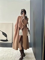 Winter New Style Französisch-Stil Imitation Nerz Samt lange Strickjacke für Frauen, lose und faule große Revers Pullover Jacke