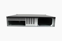 2U mini-itx casing Server Rackmount industri sistem ganda MicroATX kompak dengan kipas untuk VPN Firewall