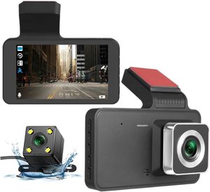 Cámara para Auto HD de Doble Lente con Pantalla IPS de 4 Pulgadas, DVR P600 170 °   Cámara de Visión Trasera Gran Angular con Visión Nocturna, Sensor G y Función de Grabación en Bucle - Product Image 1