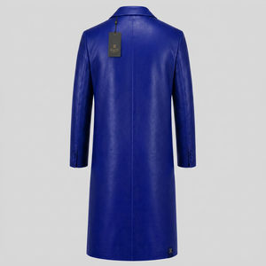 Abrigo de Cuero para Hombre, Estilo Urbano, Chaqueta Larga, Moda Moderna, Cuero PU, Ajuste Cómodo, Ropa de Invierno para Hombre, Casual, para Viajes - Product Image 2