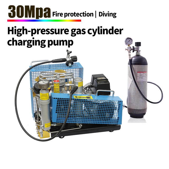Portable AC 4500Psi High Pressure Motor Air Compressor 100L/min Breathing Air Pump for Scuba Diving Tank Refill Paintball PCP