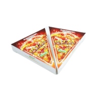 Commande personnalisée de boîtes en carton de papier kraft pour pizza à part unique avec revêtement UV de stratification mate pour emballage alimentaire pour pizzas