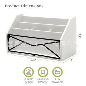 Desktop Storage Box Letter <b>Organizer</b> <b>File</b> Holder Mail Sorter Office Desk <b>Organizer</b> Solid Color Capacity 20 Shandong Made - Product Image 5