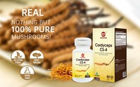 Capsules personnalisées de Cordyceps Militaris d'extrait de plantes enrichi en vitamine ISO9001/Halal/Casher/GMP de marque privée en bouteille