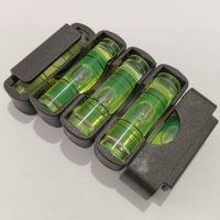 Support de niveau à bulle industriel miniature en plastique, circulaire tubulaire rond, avec différents types de niveaux à bulle
