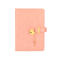 Fabrication en gros de carnets de notes en cuir PU avec cadenas en forme de cœur, journaux avec cadenas en forme de cœur