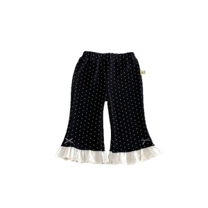 Pantalones de <span class=keywords><strong>Campana</strong></span> de Algodón Suave con Volantes de Encaje y Puntos Estilo Coreano para Bebés Niñas - Colección Otoño - Product Image 5