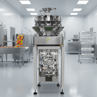 Machine VFFS haute vitesse, machine de conditionnement multi-têtes pour le comptage et le pesage des bonbons durs à 10 têtes, machines de conditionnement de gommes multicolores