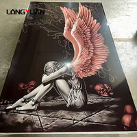 Panneau mural en PVC effet marbre avec impression UV, placage bois de bambou et charbon de bois