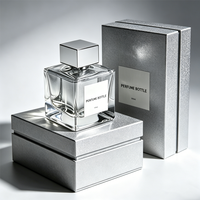 Flacon de parfum de luxe unique en verre à base épaisse, design personnalisé avec logo, vide, 30ml 50ml 100ml, pour huile de parfum, avec boîte
