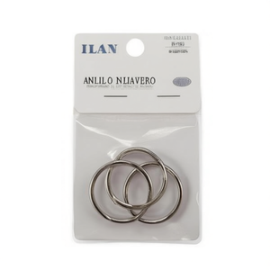 Anello portachiavi Iln da 35 mm in argento apribile per rilegatura a fogli mobili - Product Image 1