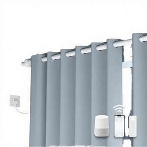 <b>Smart</b> Luxury Electric Motorized Aluminum Alloy Track System with Voice <b>Control</b> & APP for Office Window Curtains - Product Image 4