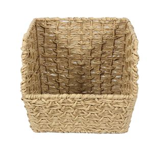 Panier de rangement minimaliste sur mesure en faux rotin pour collations et fruits ; panier de rangement incliné transfrontalier pour salon - Product Image 4