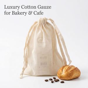 Bolsa de Gasa con Cordón a Precio de Fábrica, Bolsa Ecológica para Productos, Bolsa de Almacenamiento de Alimentos de Algodón Orgánico, Embalaje de Algodón para Guardar Pan y Bocadillos - Product Image 2