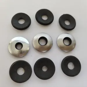 Junta de anillo plano de goma antideslizante, Arandela EPDM para techo, impermeable, negro y gris