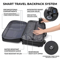 Mochila de Gran Capacidad Antirrobo, Bolsa Impermeable con Compresión al Vacío Personalizada, Mochila para Portátil de Viaje y Negocios