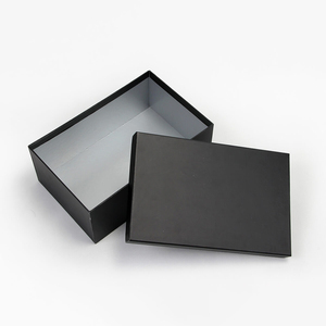 Custom Logo High Quality Matte Corrugated Black Cardboard Shoe Box