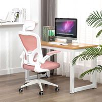 Chaise de bureau de direction multifonctionnelle JOHOOFURNITURE en cuir PU coloré à dossier haut avec fonction massage, style nordique
