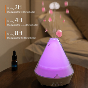 Diffuseur d'arômes USB Volcan 200 ml avec lumières colorées, minuterie à trois vitesses, humidificateur décompression méduse, portable pour la maison - Product Image 1
